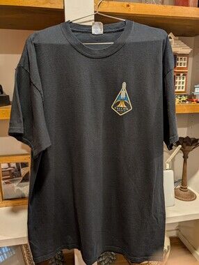 Spacex Landing Pad Falcon Space Ship Nasa ISS Spacex Elon Black Tshirt Size XL